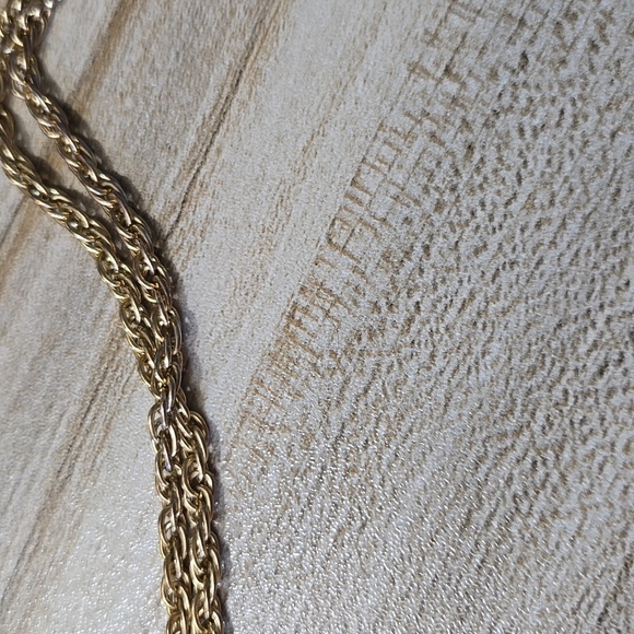 Vintage Porcelin Floral-violet Pendant Necklace On Chunky Gold Tone Chain💫 - Picture 4 of 5